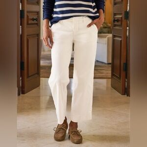 Frank & Eileen Westport The Italian Performance Twill Wide-Leg Chino, Size 14